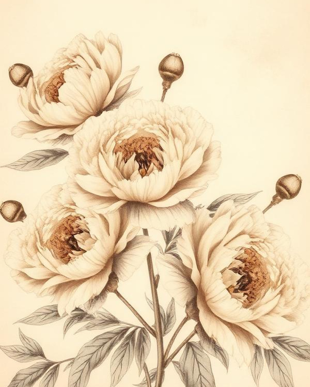 Etched Peony