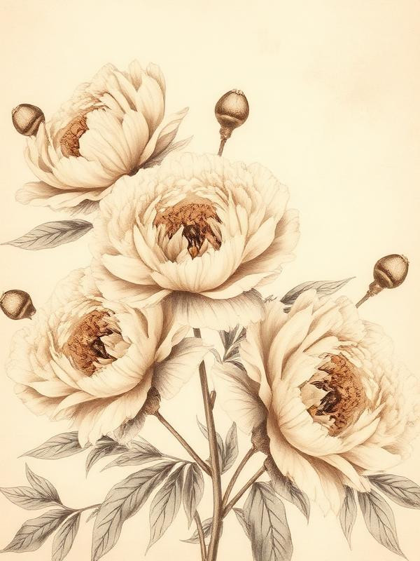 Etched Peony