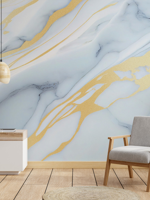 Flowing marble veining